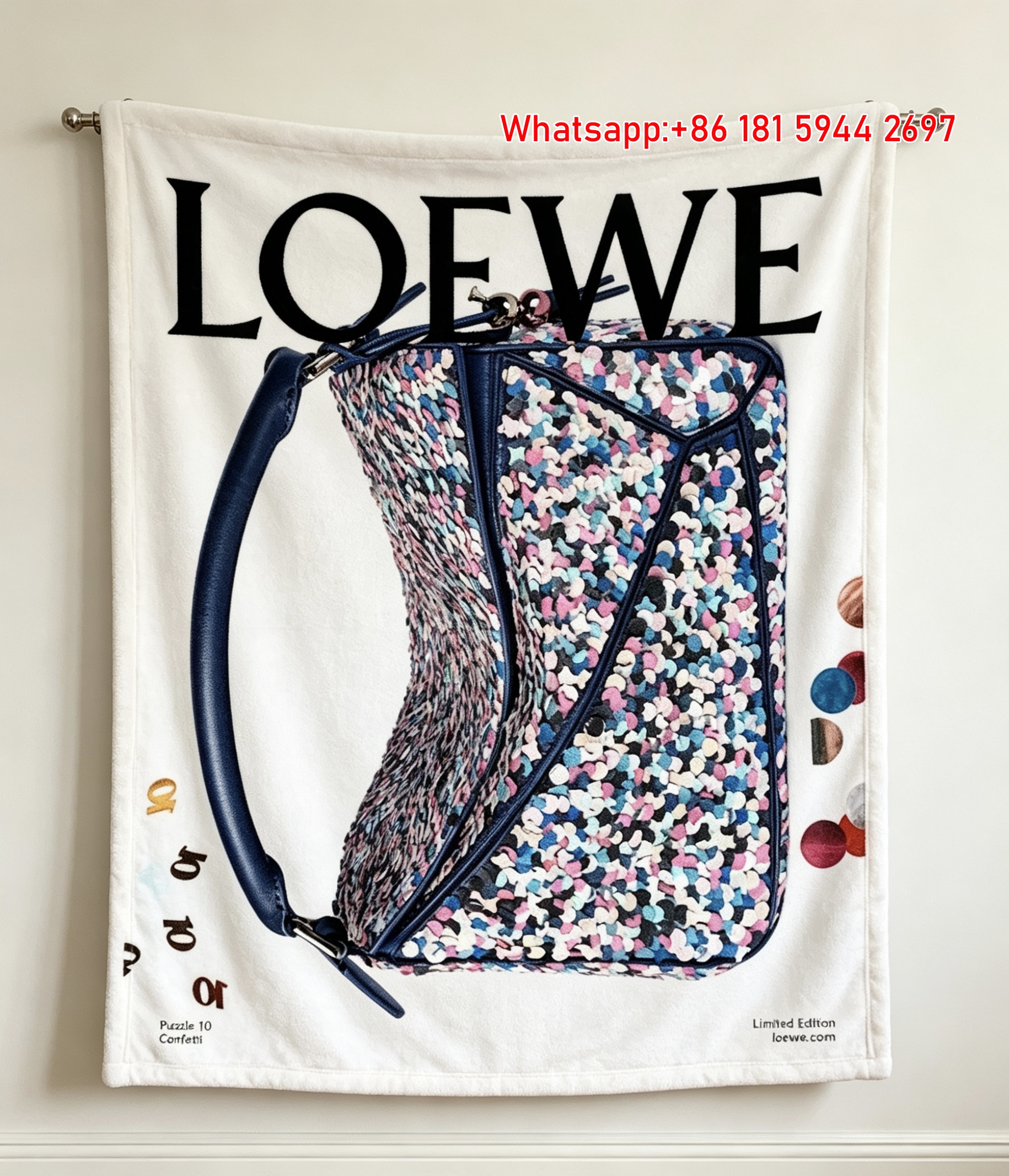 LOEWE Anime Re-edition Flannel Sofa Throw Blanket L152